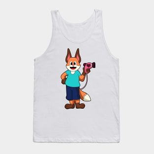 Fox as Hairdresser with Hairdryer Tank Top